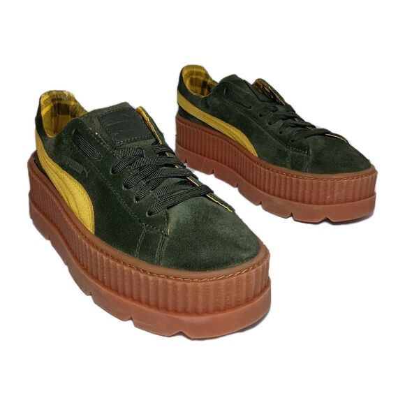 Fenty x PUMA Cleated Creeper Rosin By Rihanna 366268-01 Womens 9.5 Green Suede - Picture 2 of 16